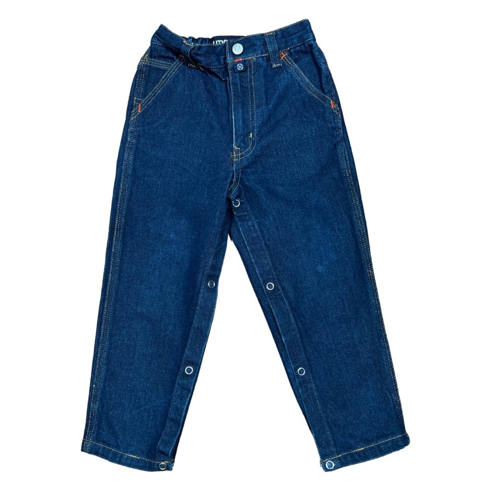 VINTAGE 90s Nautica Baby Boy Blue Embroidered Logo Denim Jeans 18-24M Streetwear